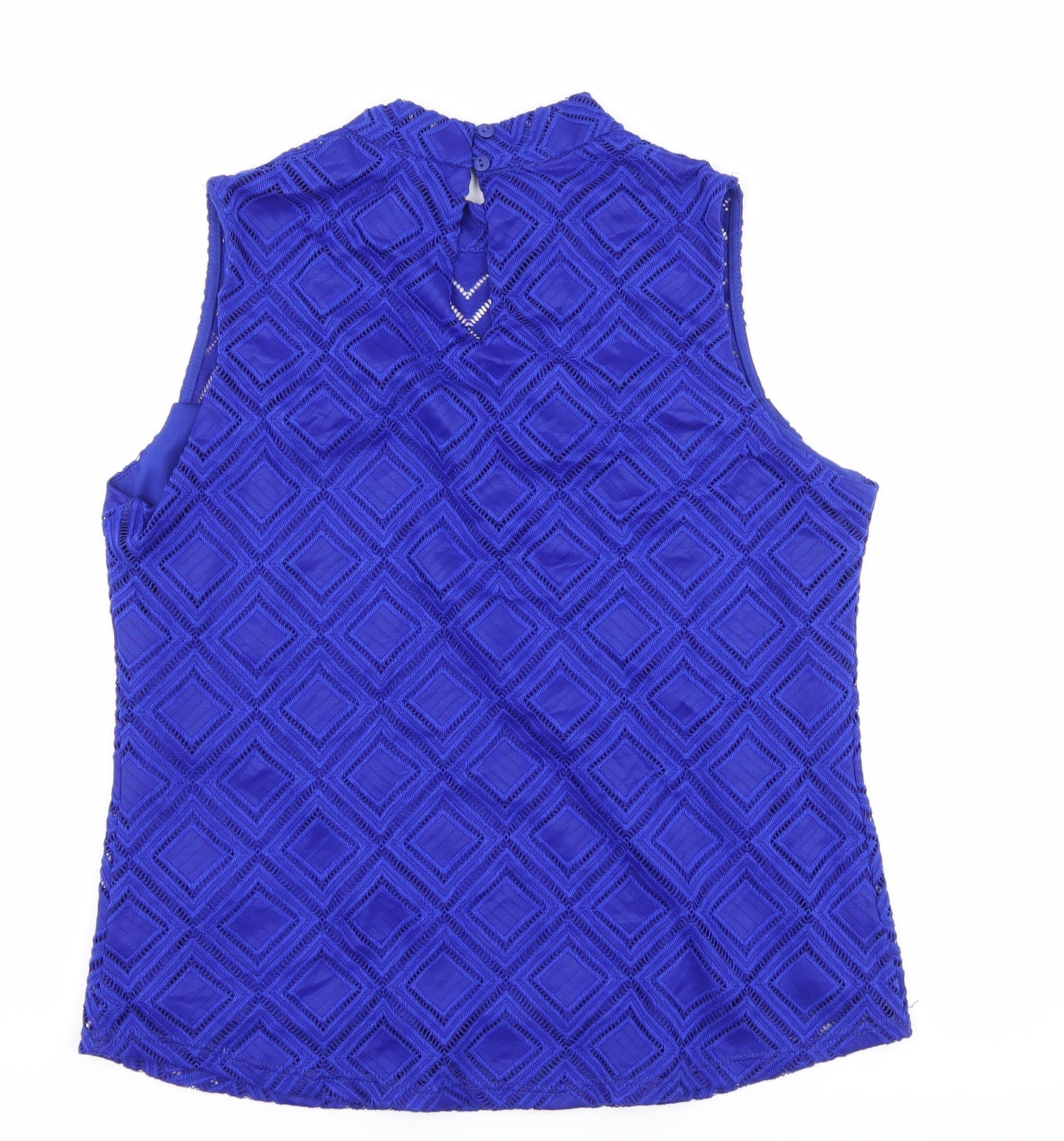 Preworn Womens Blue Geometric  Basic Tank Size 14
