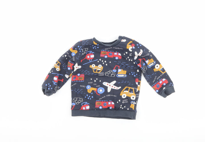 F&F Baby Grey Pullover Jumper Size 3-6 Months - cars
