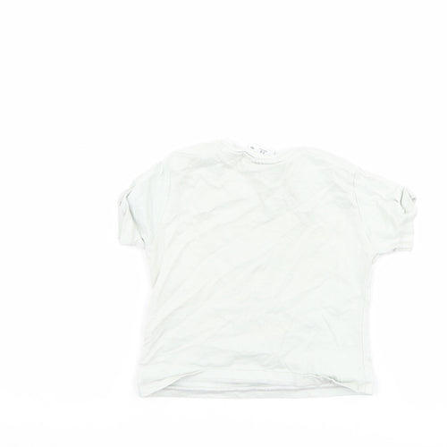 Zara Baby Blue   Basic T-Shirt Size 3-6 Months  - batman dad slogan