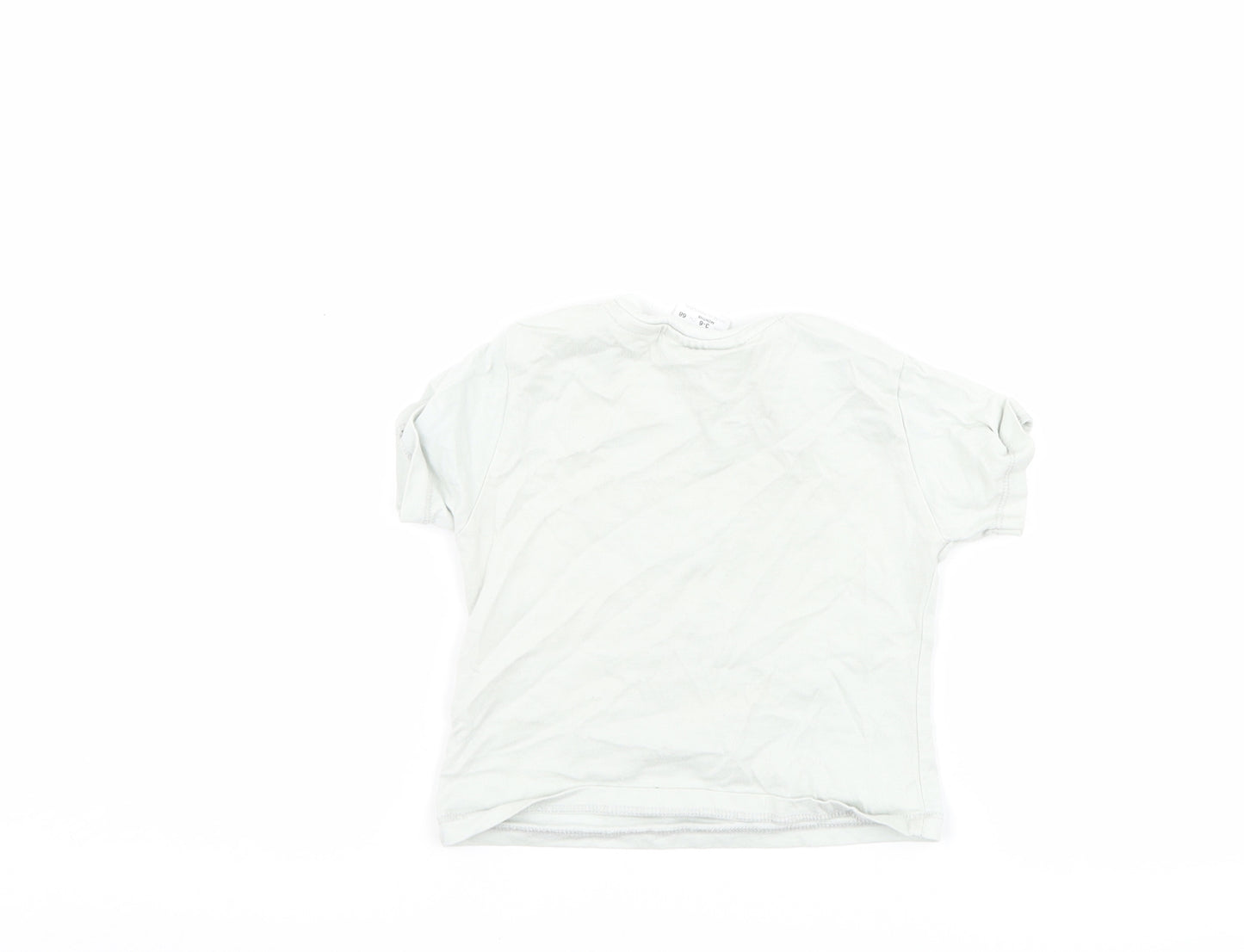Zara Baby Blue   Basic T-Shirt Size 3-6 Months  - batman dad slogan