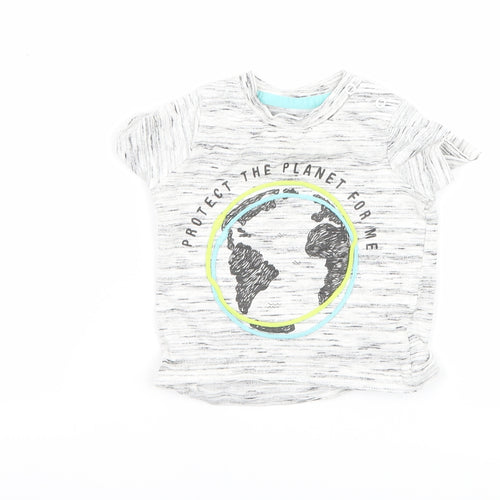 F&F Baby Grey   Basic T-Shirt Size 3-6 Months  - graphic
