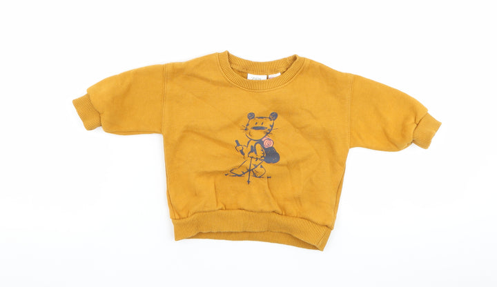 F&F Baby Yellow   Pullover Jumper Size 3-6 Months  - Tiger