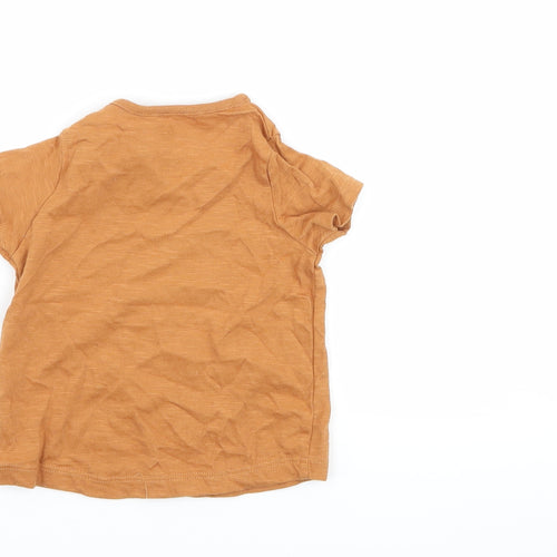 F&F Boys Brown   Basic T-Shirt Size 3-6 Months  - WWF