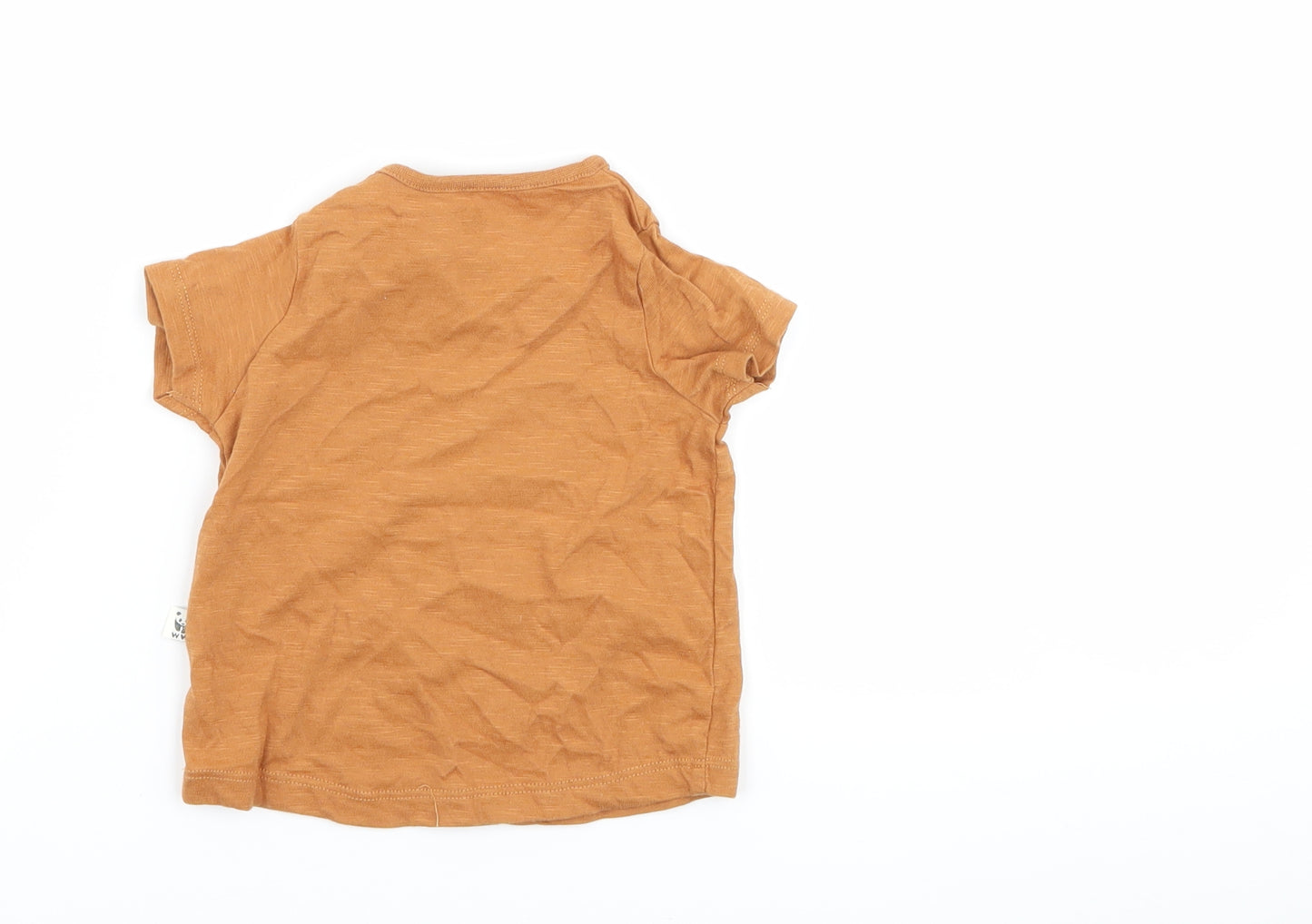 F&F Boys Brown   Basic T-Shirt Size 3-6 Months  - WWF