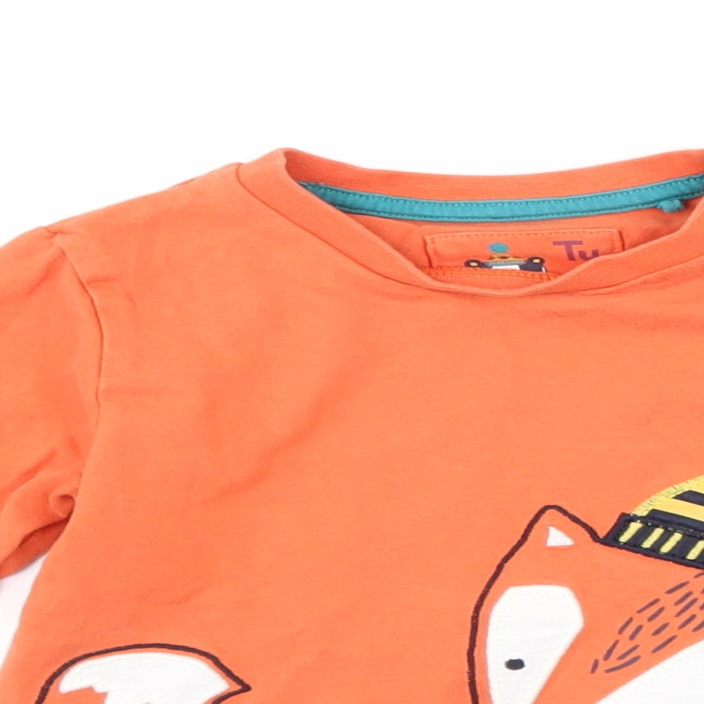 TU Baby Orange Batik  Basic T-Shirt Size 18-24 Months  - Fox