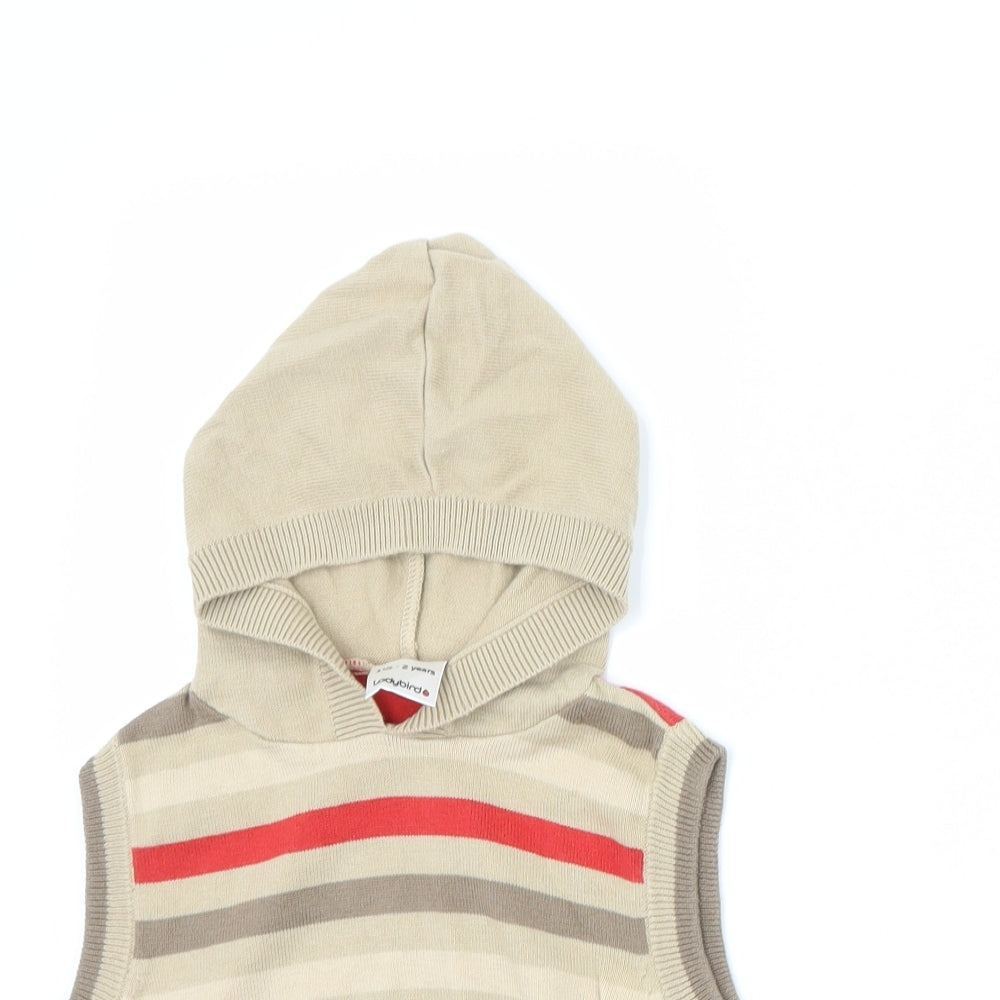 Ladybird Boys Brown Striped  Pullover Jumper Size 18-24 Months