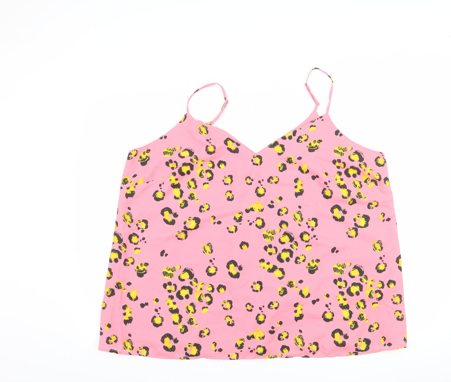 ASOS Womens Pink Animal Print  Camisole Tank Size 20