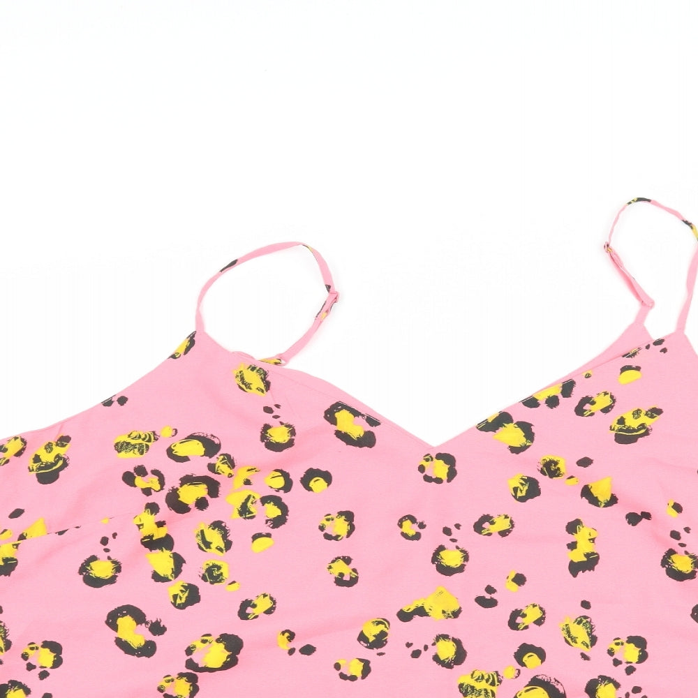 ASOS Womens Pink Animal Print  Camisole Tank Size 20
