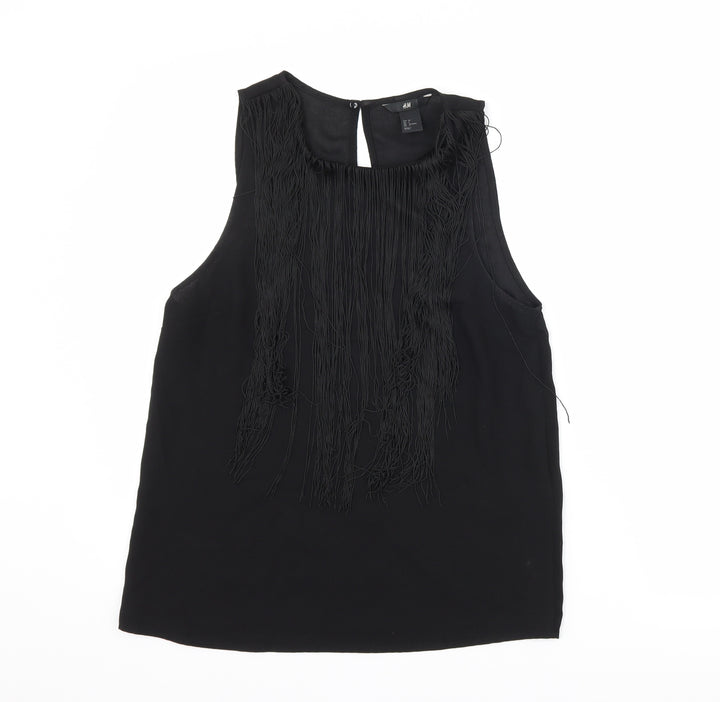 H&M Womens Black   Basic Blouse Size 6