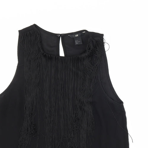 H&M Womens Black   Basic Blouse Size 6
