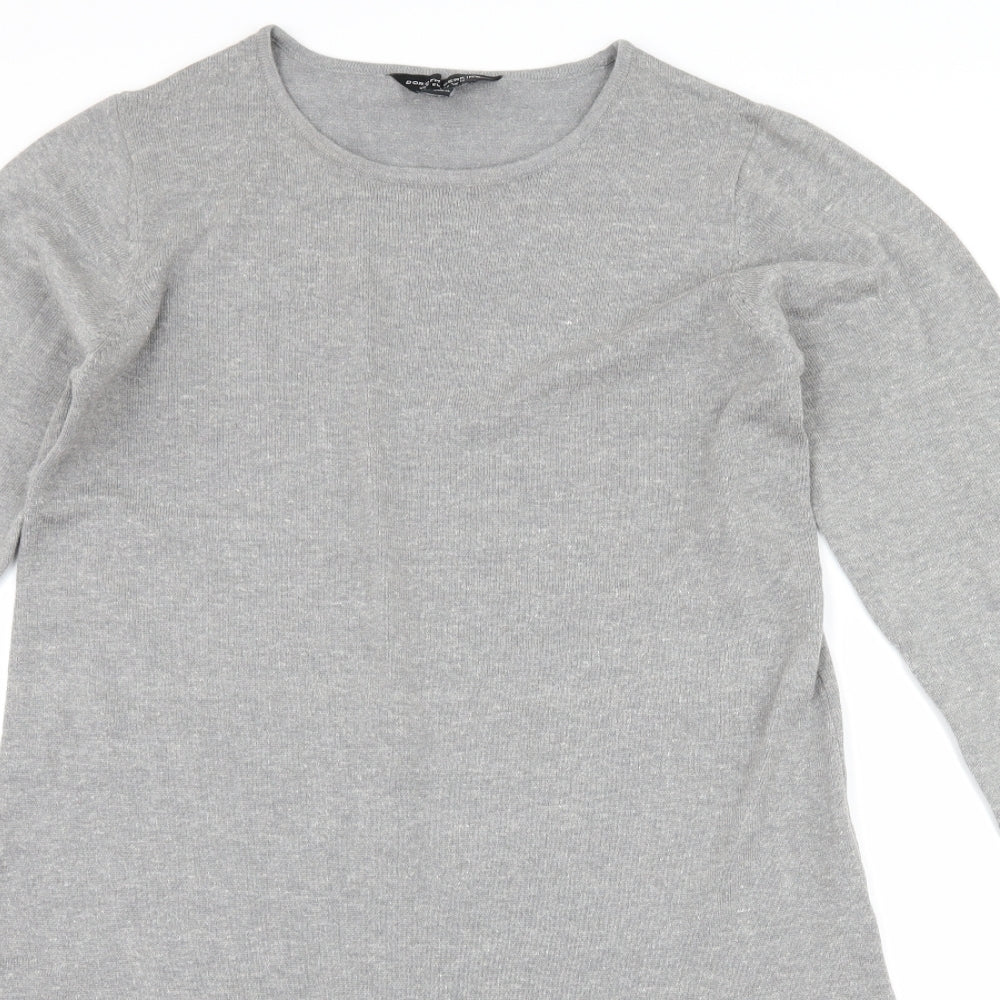 Dorothy Perkins Womens Grey   Jumper Dress  Size S