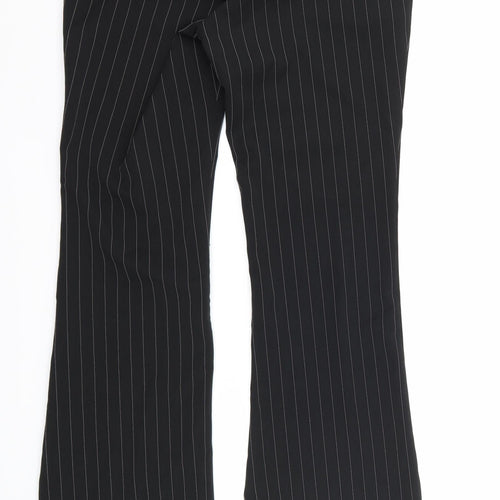 bay Womens Black Striped  Trousers  Size 10 L30 in
