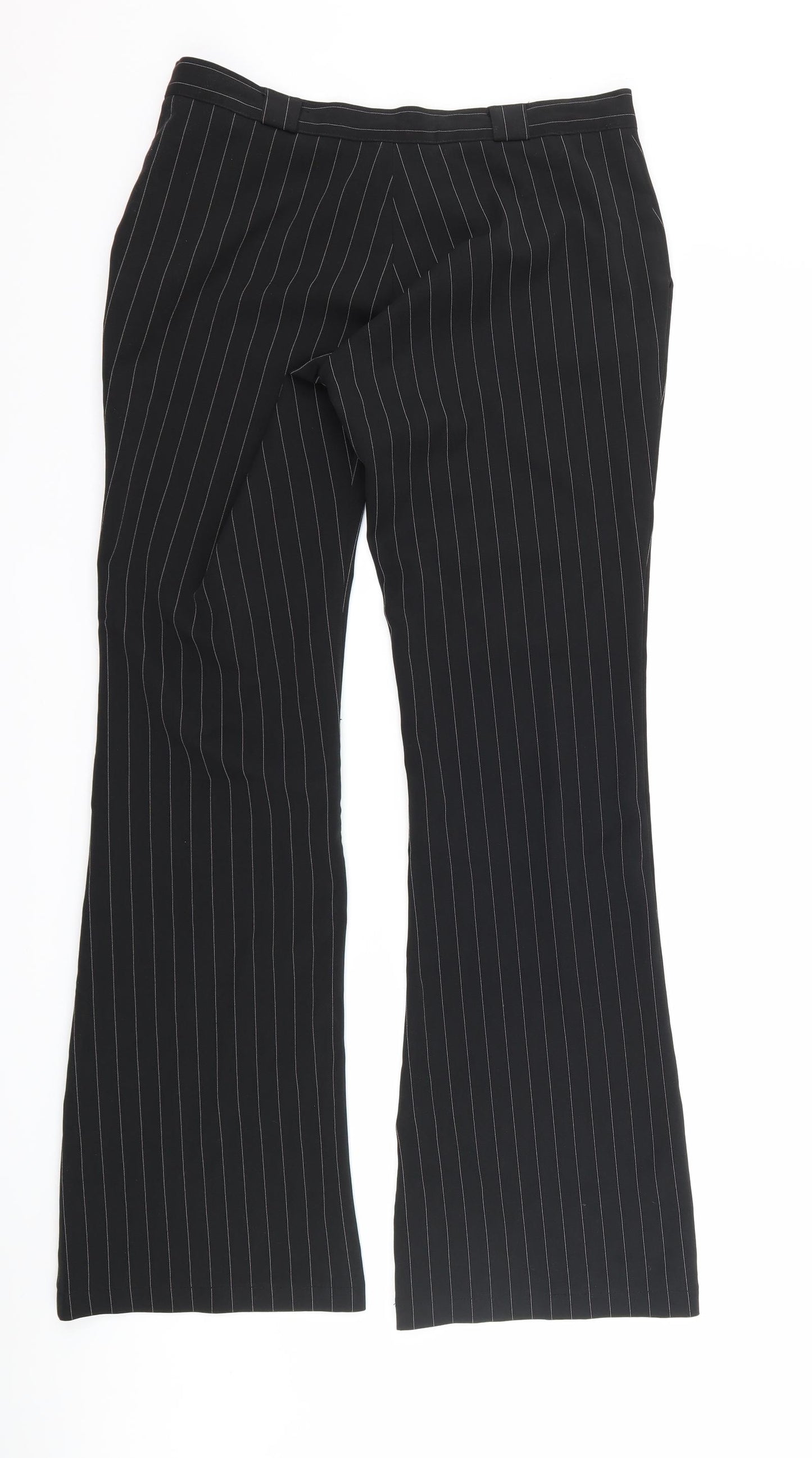 bay Womens Black Striped  Trousers  Size 10 L30 in