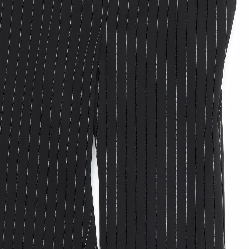 bay Womens Black Striped  Trousers  Size 10 L30 in