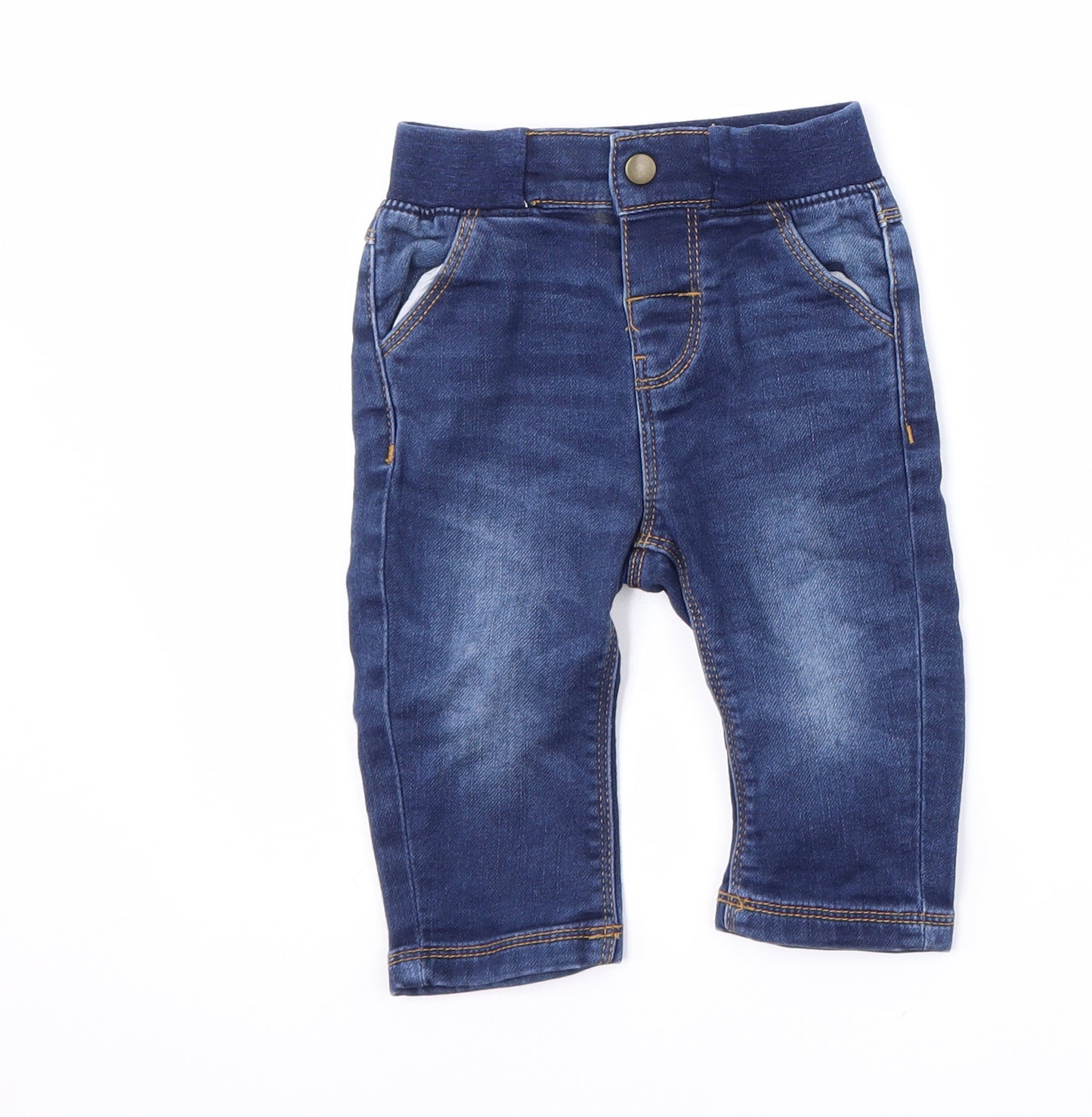 Marks and Spencer Boys Blue   Capri Jeans Size 6-9 Months