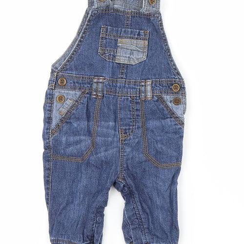 George Baby Blue  Denim Dungaree One-Piece Size 3-6 Months