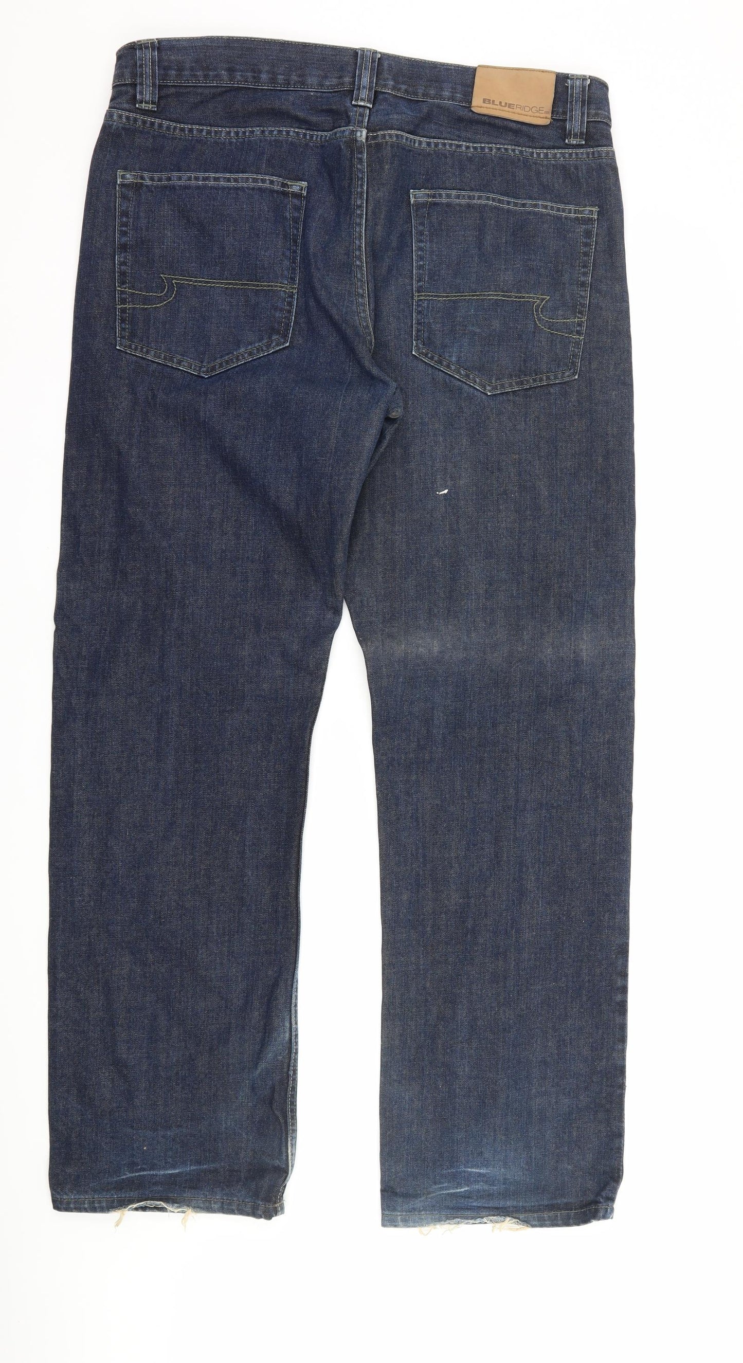 Blue Ridge Mens Blue  Denim Straight Jeans Size 36 in L32 in