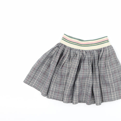 Palomino Girls Grey Houndstooth  Pleated Skirt Size 5-6 Years