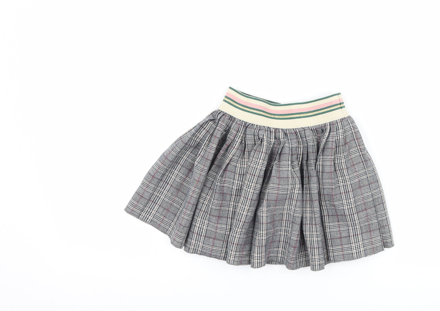 Palomino Girls Grey Houndstooth  Pleated Skirt Size 5-6 Years