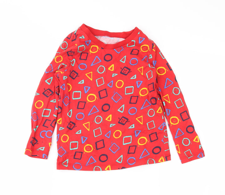George Boys Red Colourblock  Basic T-Shirt Size 4-5 Years