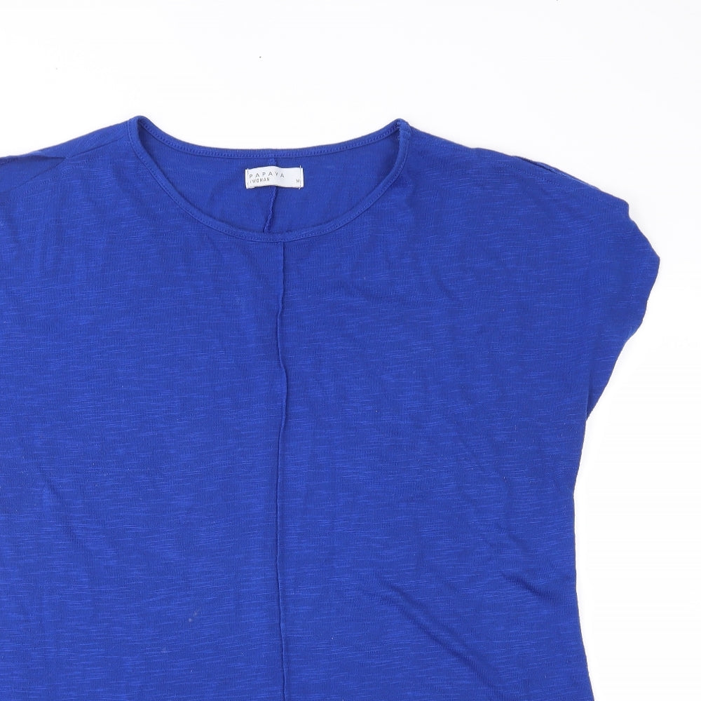 Papaya Womens Blue   Basic Blouse Size M