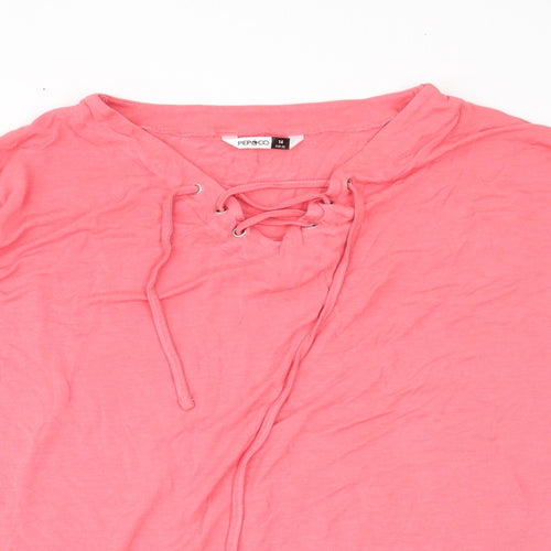 Pep & co Womens Pink   Basic Blouse Size 14