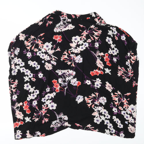 H&M Womens Black Floral  Kimono Blouse Size XS