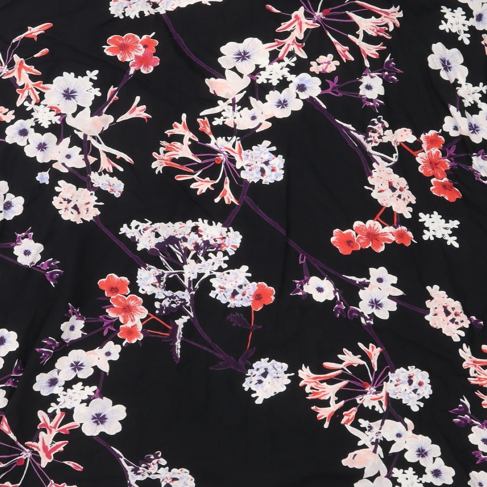 H&M Womens Black Floral  Kimono Blouse Size XS