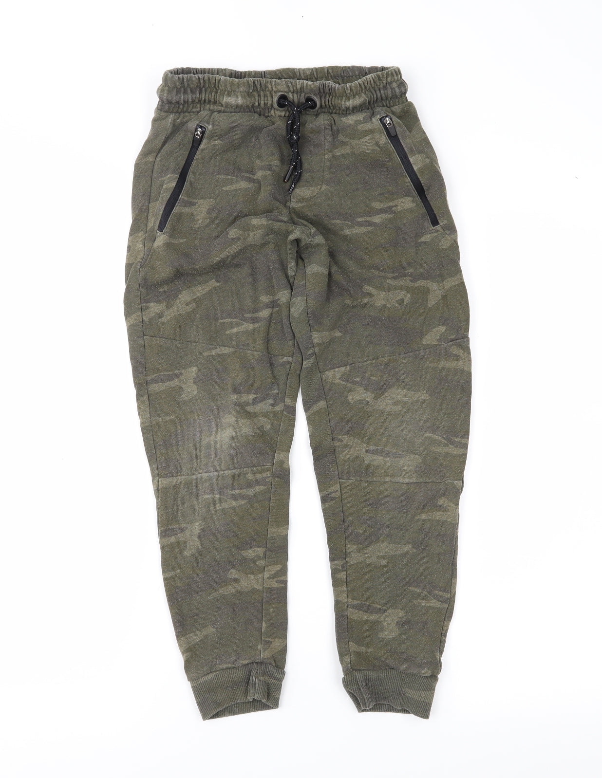 George Boys Green Camouflage  Jogger Trousers Size 8-9 Years