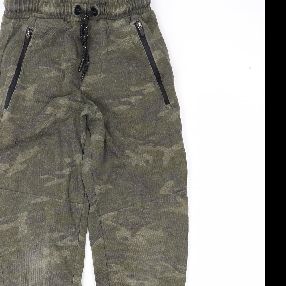 George Boys Green Camouflage  Jogger Trousers Size 8-9 Years