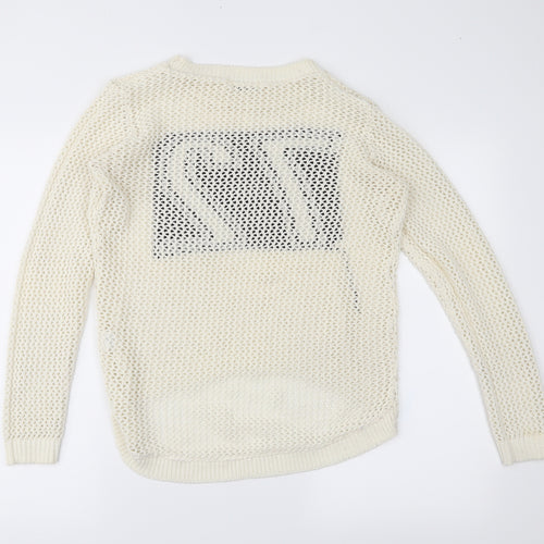 Too True Womens Ivory   Pullover Jumper Size S