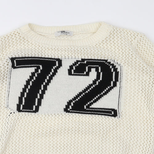 Too True Womens Ivory   Pullover Jumper Size S