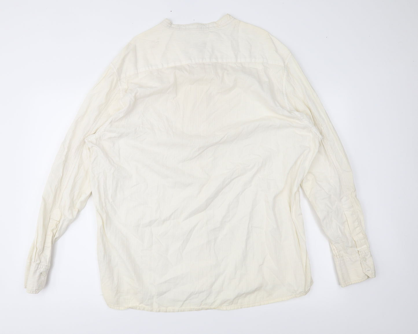 George Mens Ivory    Button-Up Size 2XL
