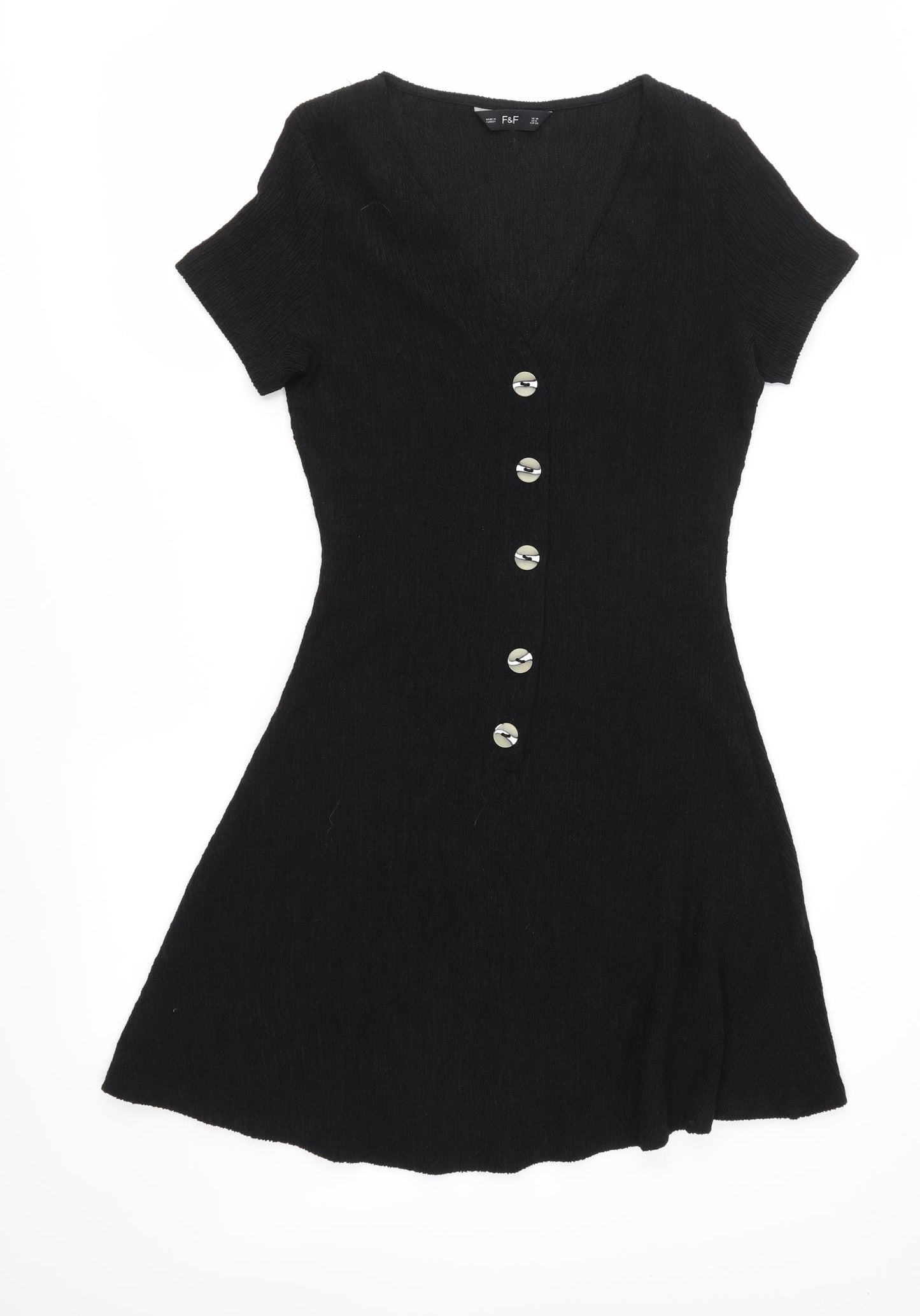 F&F Womens Black   Slip Dress  Size 10