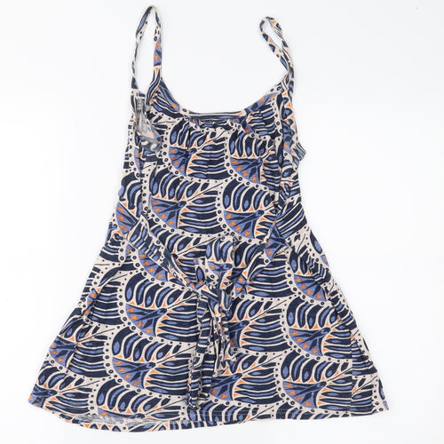 Topshop Womens Blue Floral  Camisole Blouse Size 10