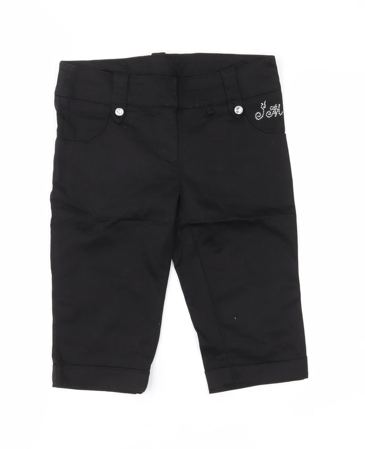Julien Macdonald Girls Black   Cropped Jeans Size 9 Years