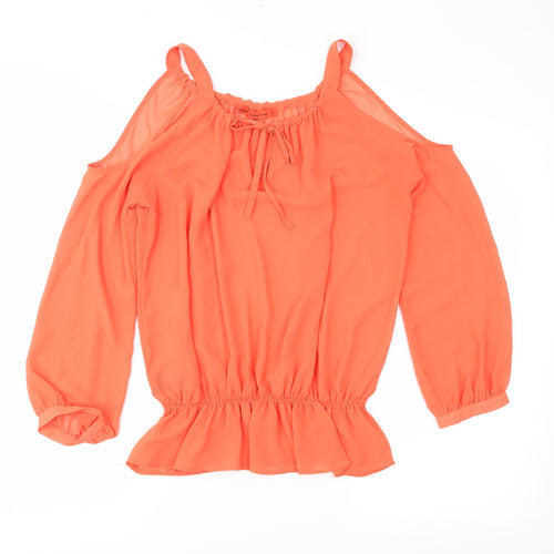 NEXT Womens Orange   Basic Blouse Size 8