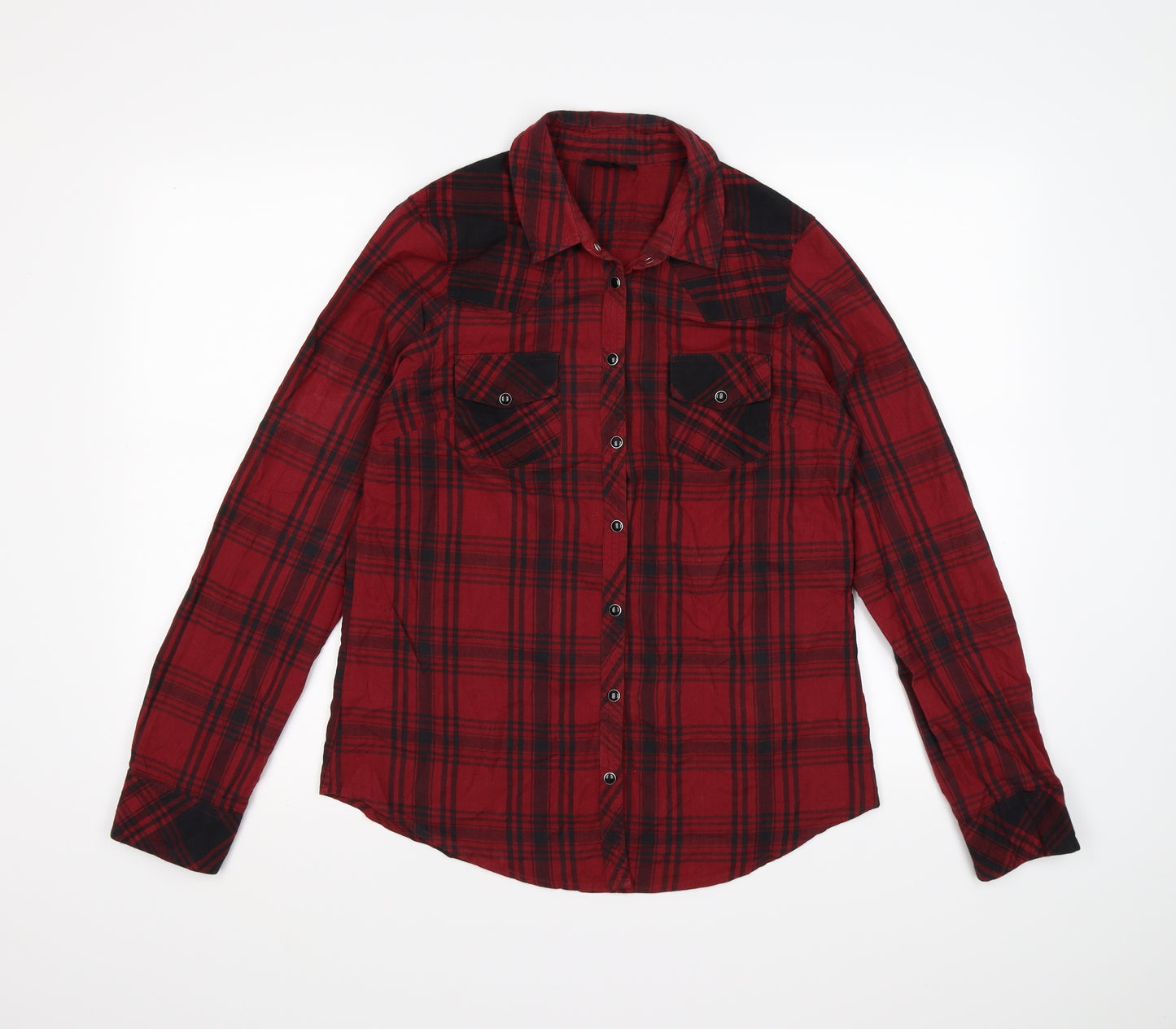 Topshop Womens Red   Basic Blouse Size 10