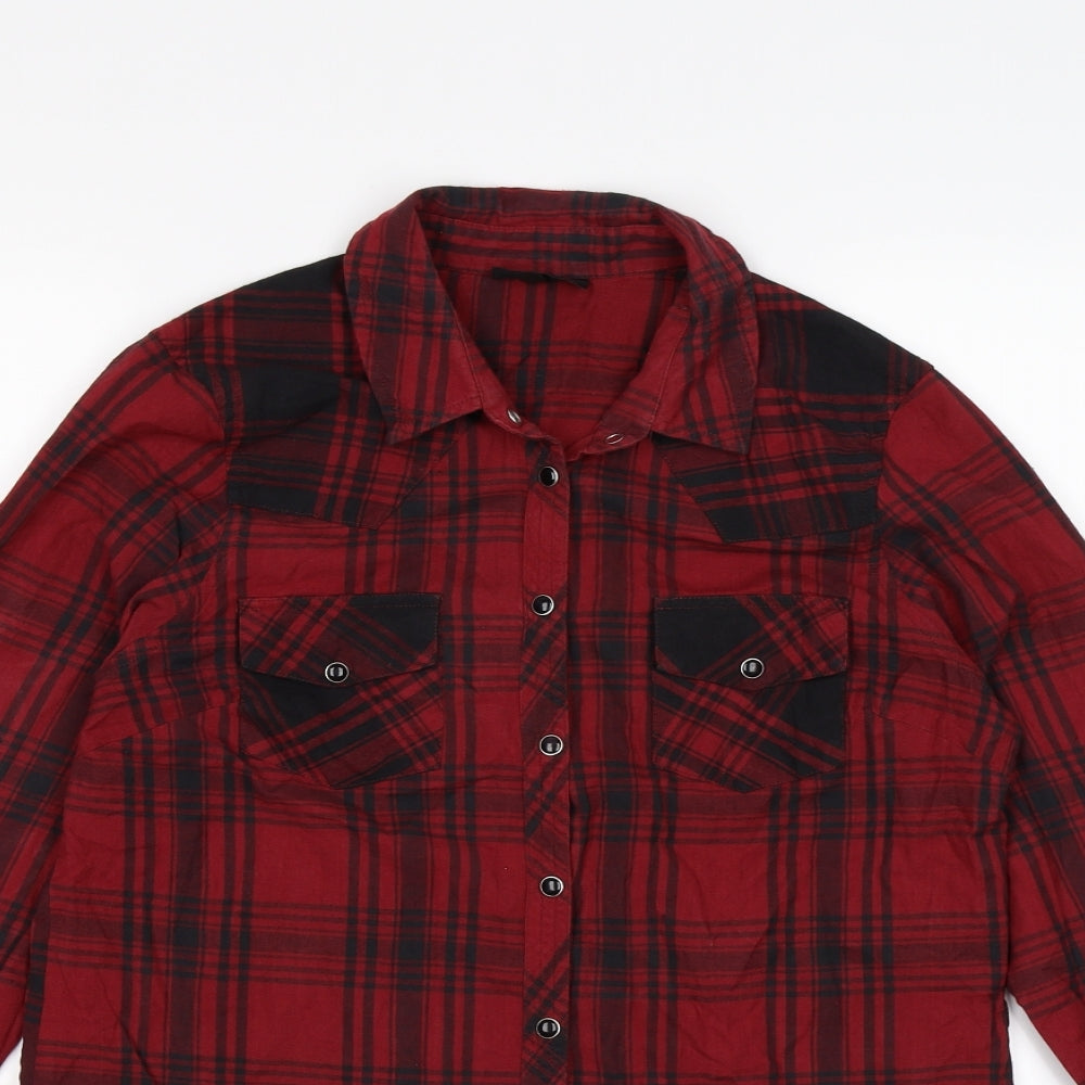 Topshop Womens Red   Basic Blouse Size 10