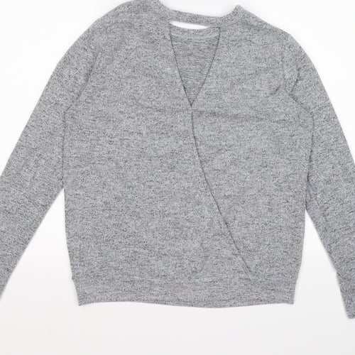 Dorothy Perkins Womens Grey  Knit Pullover Jumper Size 12