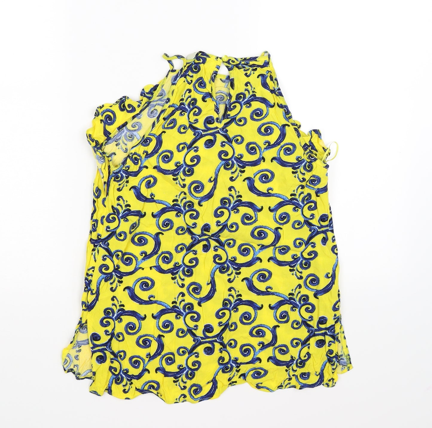 Papaya Womens Yellow Floral  Tunic Tank Size 10