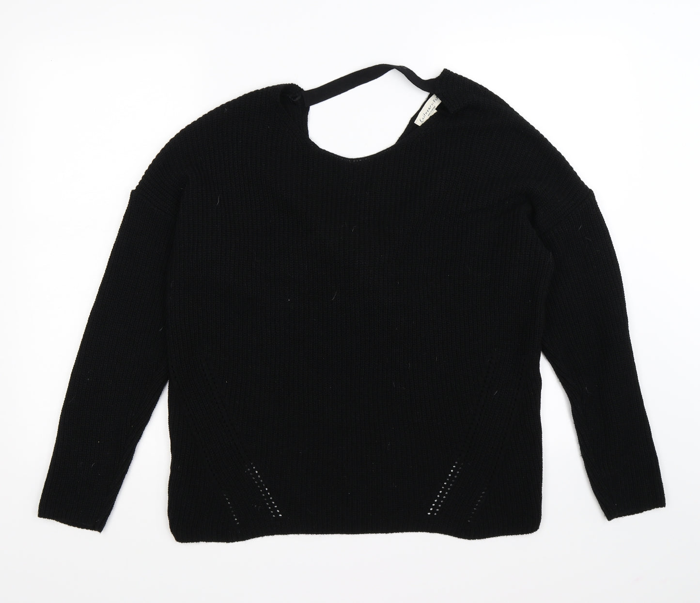 F&F Womens Black  Knit Pullover Jumper Size 12