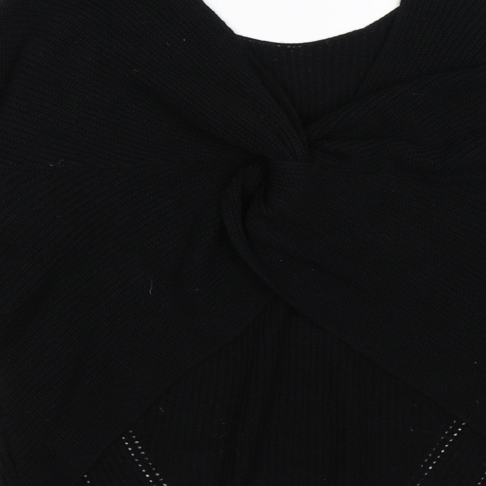 F&F Womens Black  Knit Pullover Jumper Size 12
