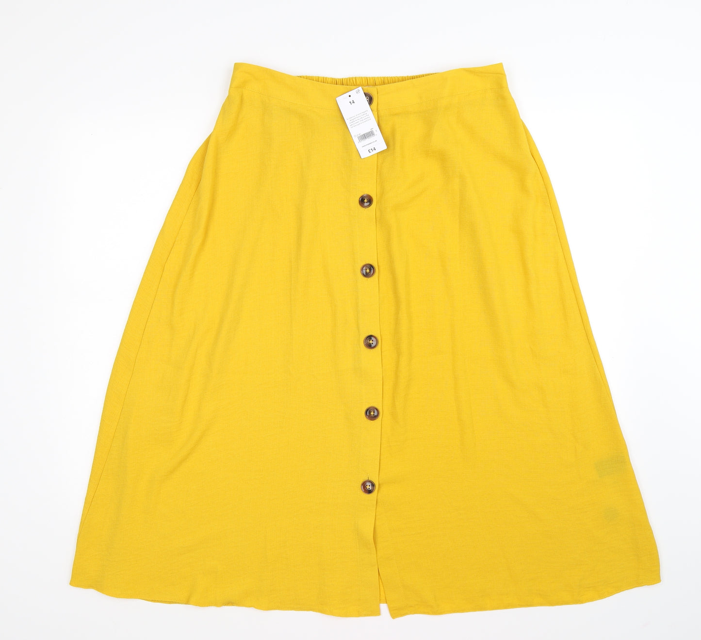 Papaya Womens Yellow   A-Line Skirt Size 14