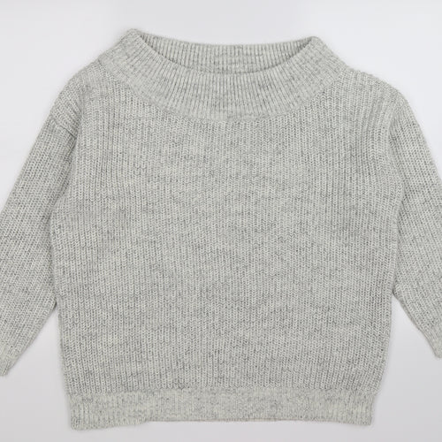 New Look Womens Grey  Knit Pullover Jumper Size M