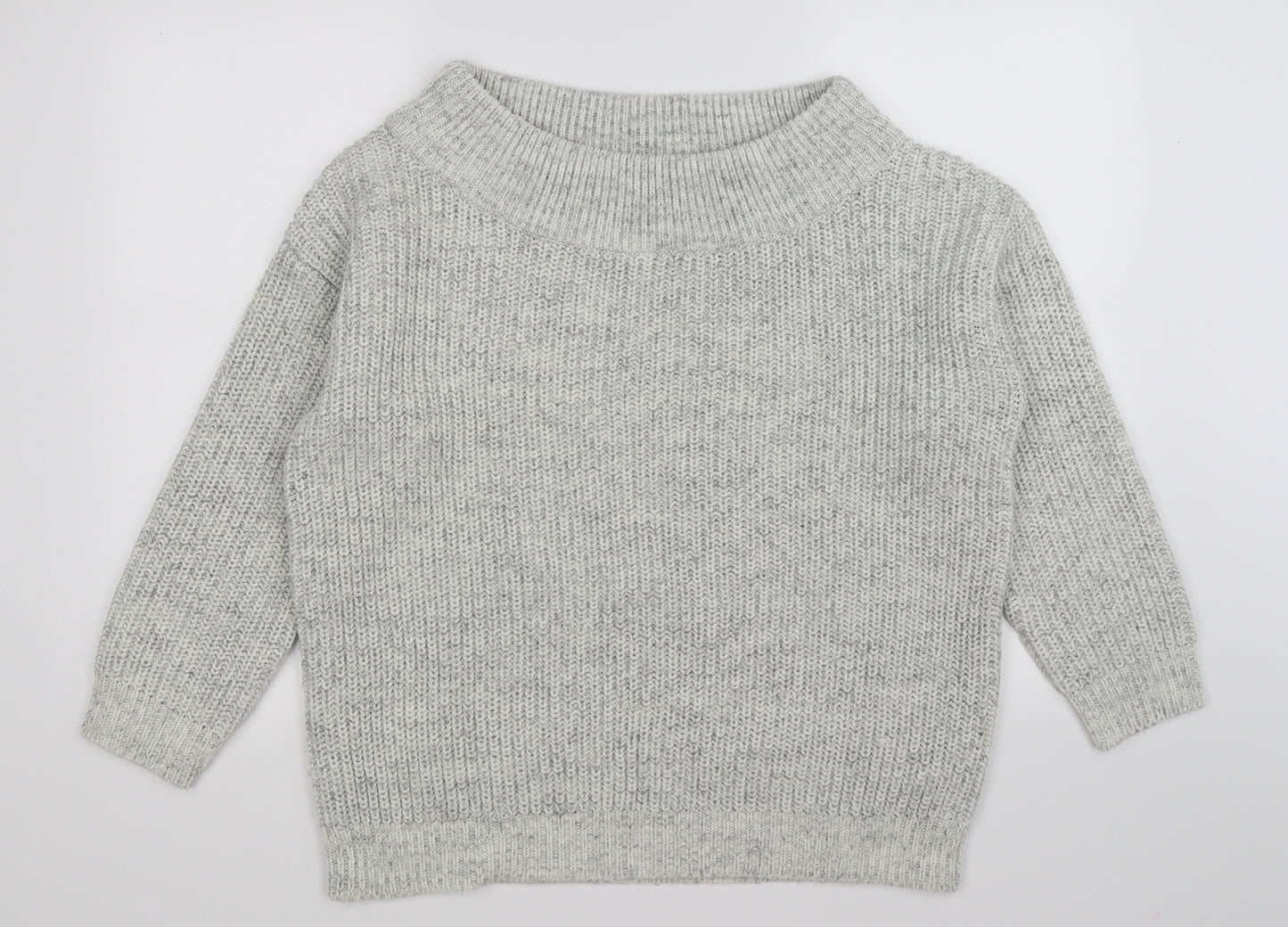 New Look Womens Grey  Knit Pullover Jumper Size M