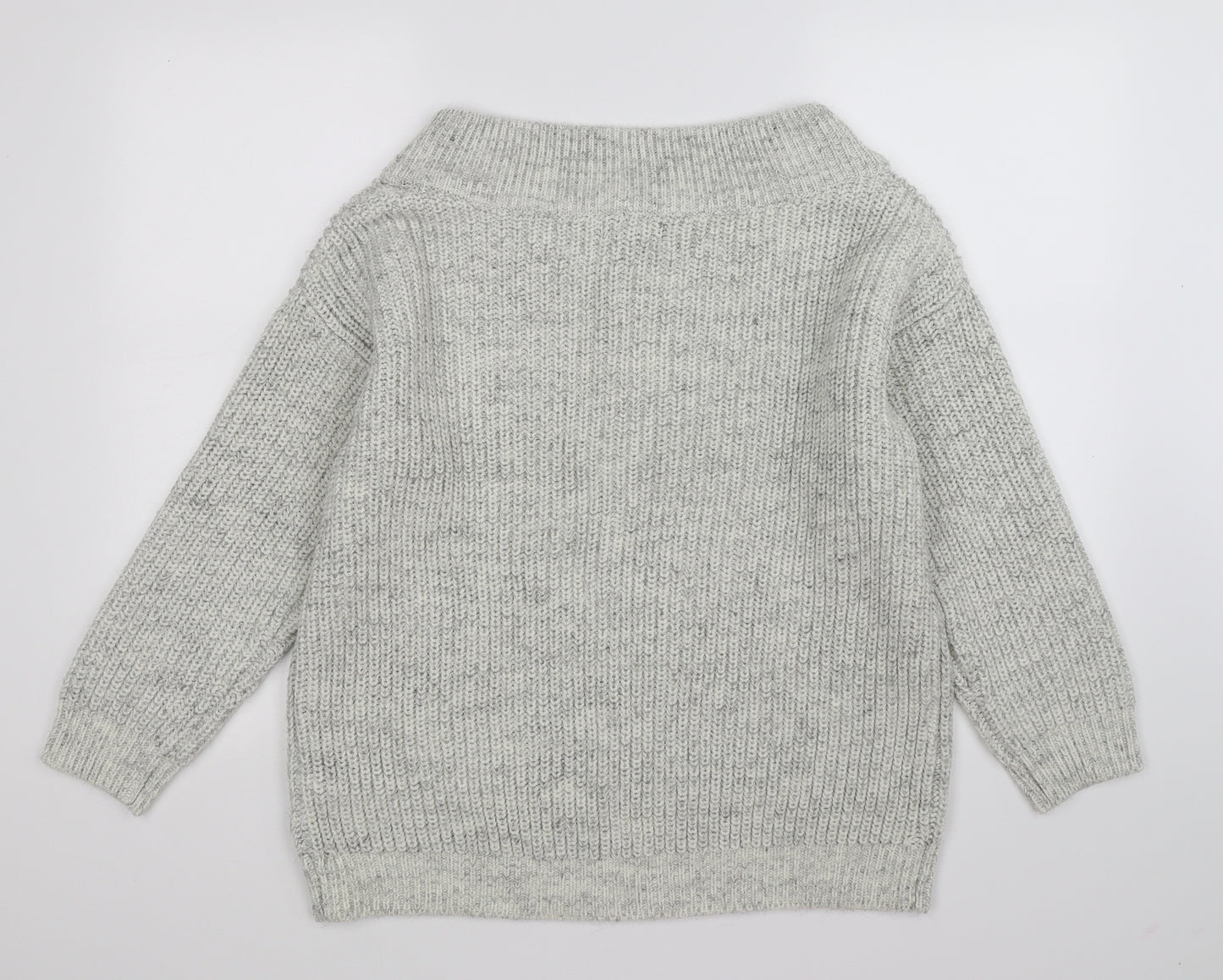 New Look Womens Grey  Knit Pullover Jumper Size M