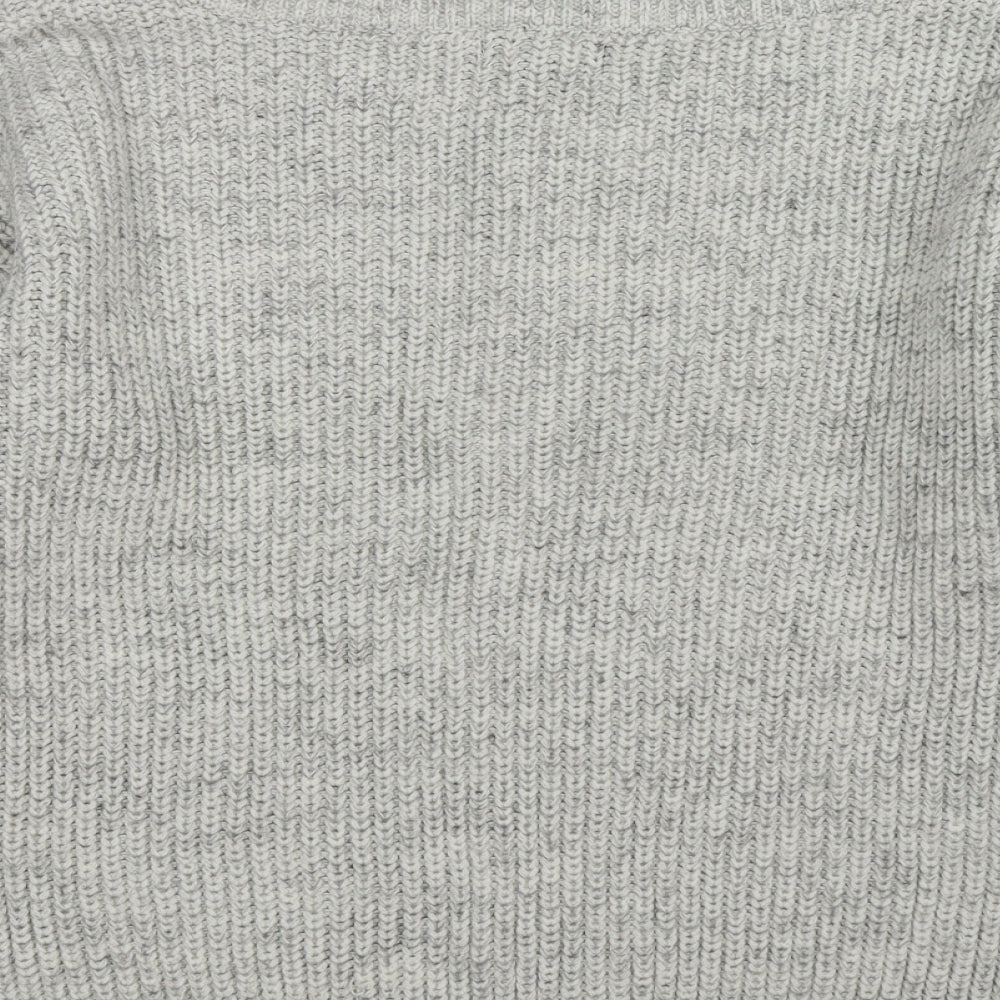 New Look Womens Grey  Knit Pullover Jumper Size M