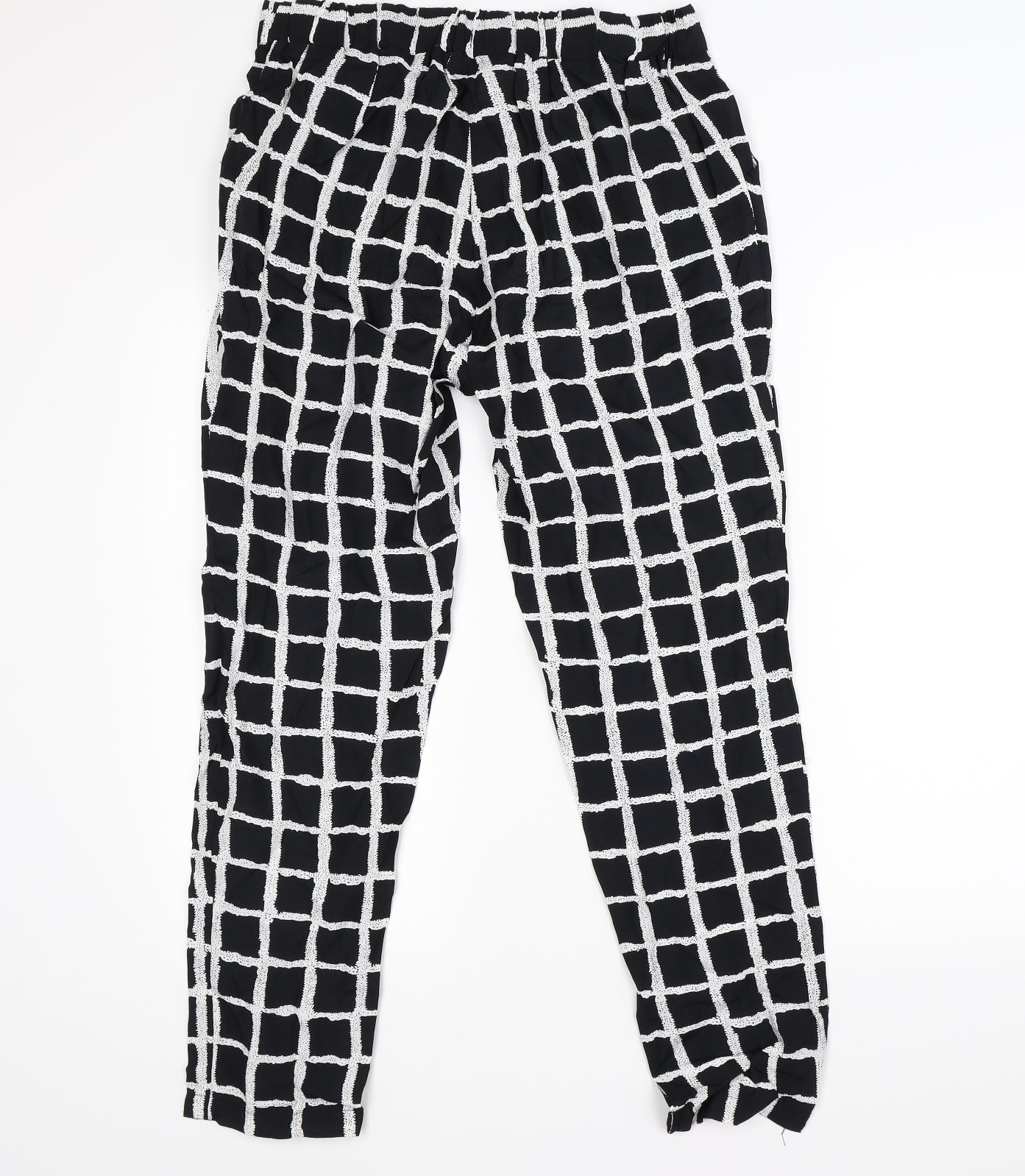 Dorothy Perkins Womens Black Check  Capri Trousers Size 12 L28 in