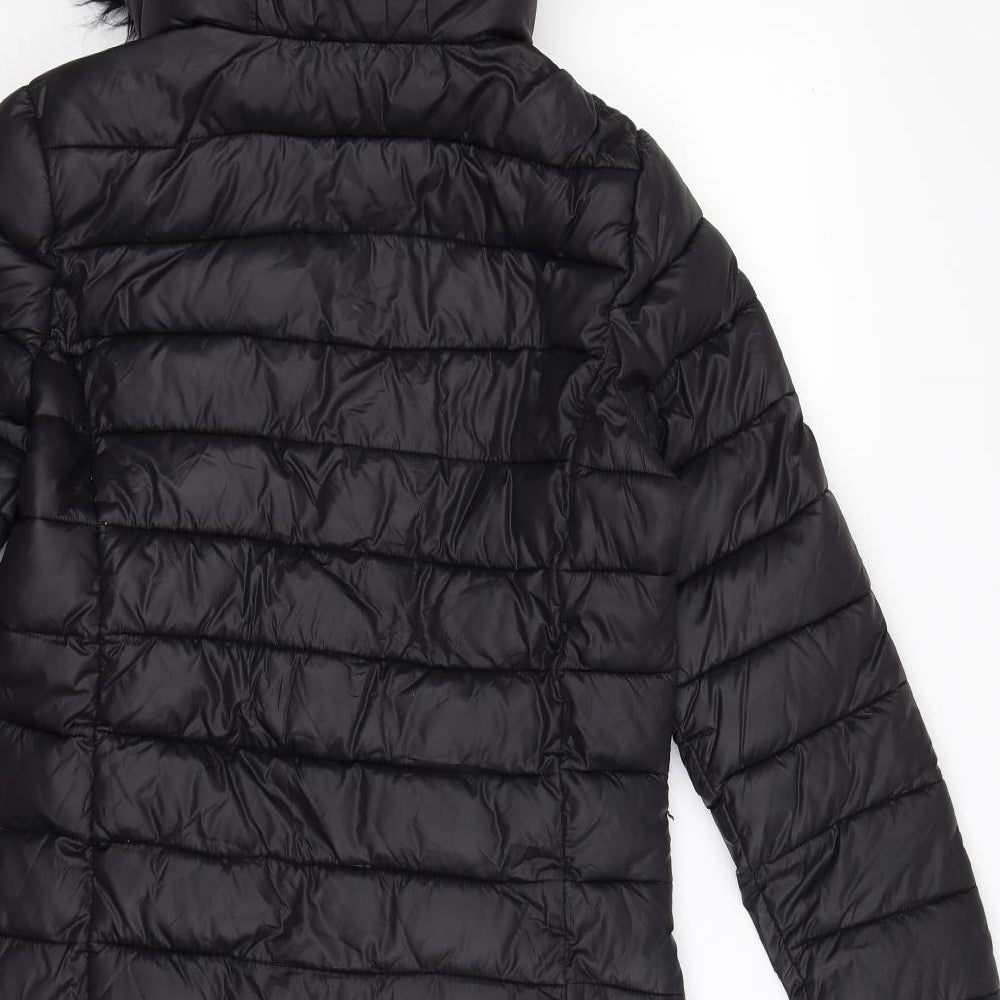 Superdry Womens Black   Parka Coat Size S